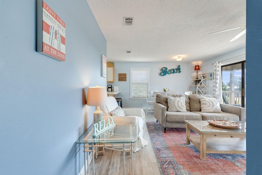 Charming 3 Bedroom End Unit at Beachwood Villas on Scenic Highway 30AWelcome to your coastal oasis! This 3-BR, 2-BA end unit at Beachwood Villas offers the perfect blend of comfort and convenience. Bathed in natural light, the spacious open floor plan seamlessly connects the living, dining, and kitchen areas, creating an inviting atmosphere for family gatherings or entertaining friends.  The well-equipped kitchen features modern appliances, ample counter space, and a breakfast bar, making meal prep a breeze. The master suite boasts an en-suite bath and serene views, while two additional bedrooms provide plenty of space for guests or a home office.Step outside to your private patio, where you can soak up the sun or enjoy alfresco dining. Just a short stroll to the pristine beaches along 30A, Beachwood Villas offers a sparkling community pool and easy access to local dining, shopping, and outdoor activities.

With a prime location just minutes from the stunning beaches and vibrant communities of Seaside, Water Color, The Big Chill, and Rosemary Beach, you'll have easy access to shopping, dining, and a wealth of outdoor activities. Beachwood Villas also features two community pool, enhancing your seaside lifestyle.

Whether you're looking for a vacation home, a rental investment, or a permanent residence, this property is an exceptional find in one of Florida's most sought-after beach destinations. Embrace the coastal lifestyleschedule your viewing today!

***Buyer is responsible for personally verifying details about this property. Any information contained in this listing is believed to be accurate but is not guaranteed.***
