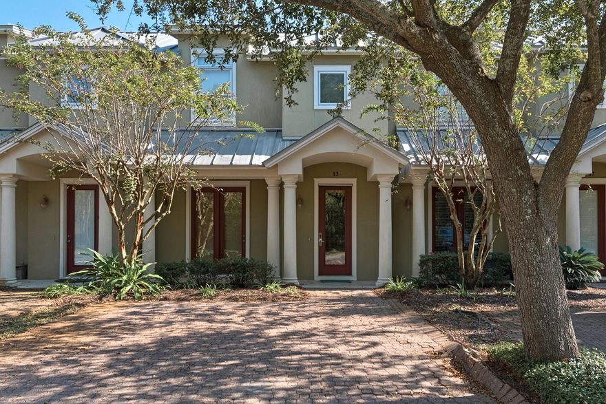 Live the 30A lifestyle in this freshly updated and fully furnished Gulf Place Townhome. This three bedroom two and half bath home is within walking distance to the beach, shopping, restaurants, community pool, tennis courts, and luscious green spaces. You'll enjoy the West end of 30A and the relaxed, quiet environment that it provides. Ideal for a private residence or a vacation rental investment property. Unwind on the screened in porch off the living room or upstairs off the master suite. With 1850 sq. ft., there is plenty of room to entertain and for guests to sleep comfortably. Two private parking spaces give you easy access to the front door. New Whirlpool stainless steel appliances (refrigerator, oven/stove, microwave, and dishwasher) are ordered and will be installed soon.