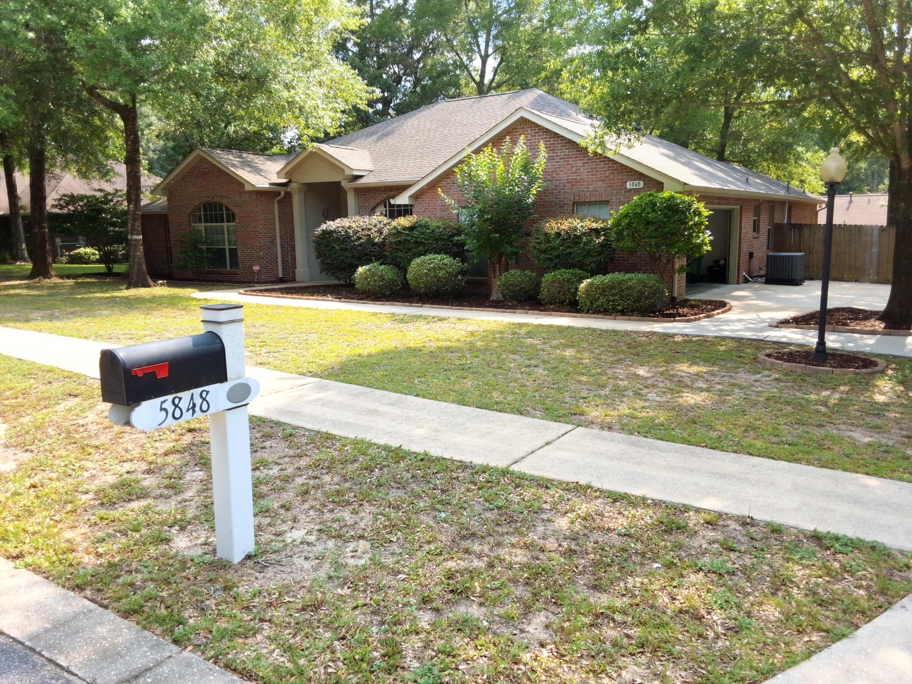 Welcome to 5848 Saratoga Dr, Crestview, FL 32536--where charm, comfort, and convenience come together in perfect harmony! Nestled in the highly sought-after Silver Oaks Subdivision, this sprawling 4-bedroom, 2.5-bathroom retreat is designed to impress from the moment you step inside.With 2,584 square feet of thoughtfully crafted living space, this 2004-built beauty is the perfect blend of elegance and function. Split floor plan with each bedroom boasts expansive walk-in closets, ensuring ample storage for all your treasures. The master suite is a true sanctuary, offering his-and-her vanities, a soothing whirlpool tub, and a separate shower, setting the tone for pure relaxation. Step into the gourmet kitchen, where Corian countertops gleam under the warm glow of lighting. Tile flooring, a spacious pantry, and modern appliances make this the ultimate culinary playground. Whether you're cooking for one or entertaining a crowd, this space effortlessly caters to every occasion.
The living room and den, wired for surround sound, invite you to kick back and enjoy movie nights like never before.
Outside, the fully fenced backyard is a slice of paradise. Imagine grilling under the stars with gas hookups on the back porch, surrounded by lush greenery kept pristine by an inground sprinkler system.
The home also offers a full house generator, new window seals, fully monitor security system and new roof from 2024, 2020 AC, 2019 Tankless Water Heater and the septic tank was pumped in 2024.