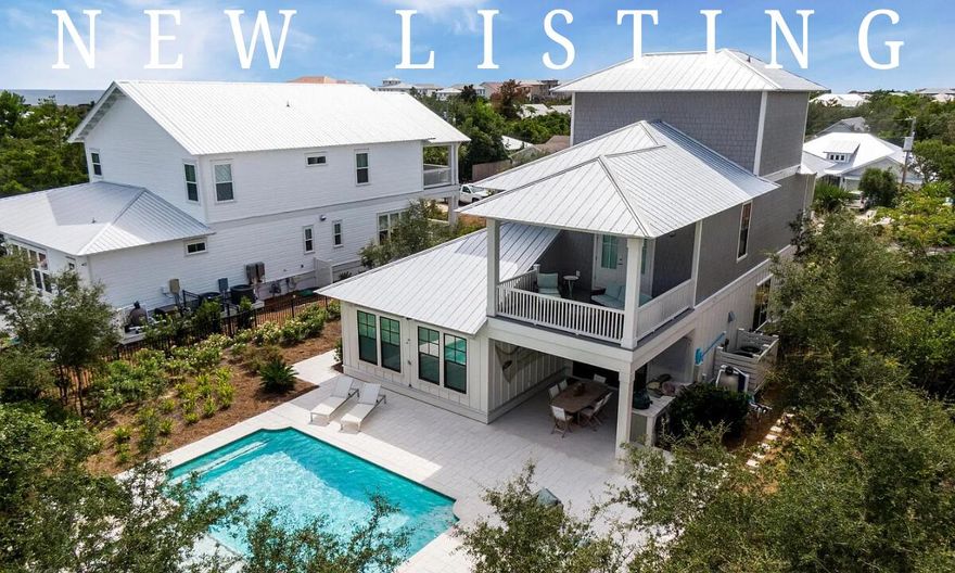 Discover the luxurious 30A coastal lifestyle from this peaceful haven. This exceptional property is positioned on a beautiful street which backs up to the nature preserve. This stunning getaway can be a top-producing investment property with rental projections at $211,600 & cash on cash return projections at 6% per year. Beautifully designed, the home offers a modern blend of indoor and outdoor living spaces. Serving as a perfect seaside retreat, 134 Walton Gulfview features exclusive deeded beach access, an outdoor kitchen, outdoor fireplace and a private heated pool. The chef's kitchen showcases Thermador appliances and quartzite countertops. Positioned just minutes from Alys Beach, Rosemary Beach & Seacrest Beach, this home sits in the perfect location to enjoy a peaceful sanctuary while also being close to all the top dining, shopping and entertainment options on the east end of 30A. The heart of this home is the expansive first floor great room along with the amazing outdoor dining area. The first level features an elegant primary suite. The second floor offers two additional primary suites. And the top floor has a gorgeous built-in bunk area. Each bedroom has their own ensuite bathroom. And the property boasts multiple balconies and covered porches. Offered fully-furnished, this property can be a lucrative investment property and comes with strong actual rental history. Explore a sanctuary designed for relaxation, connection and unforgettable memories on the coast.