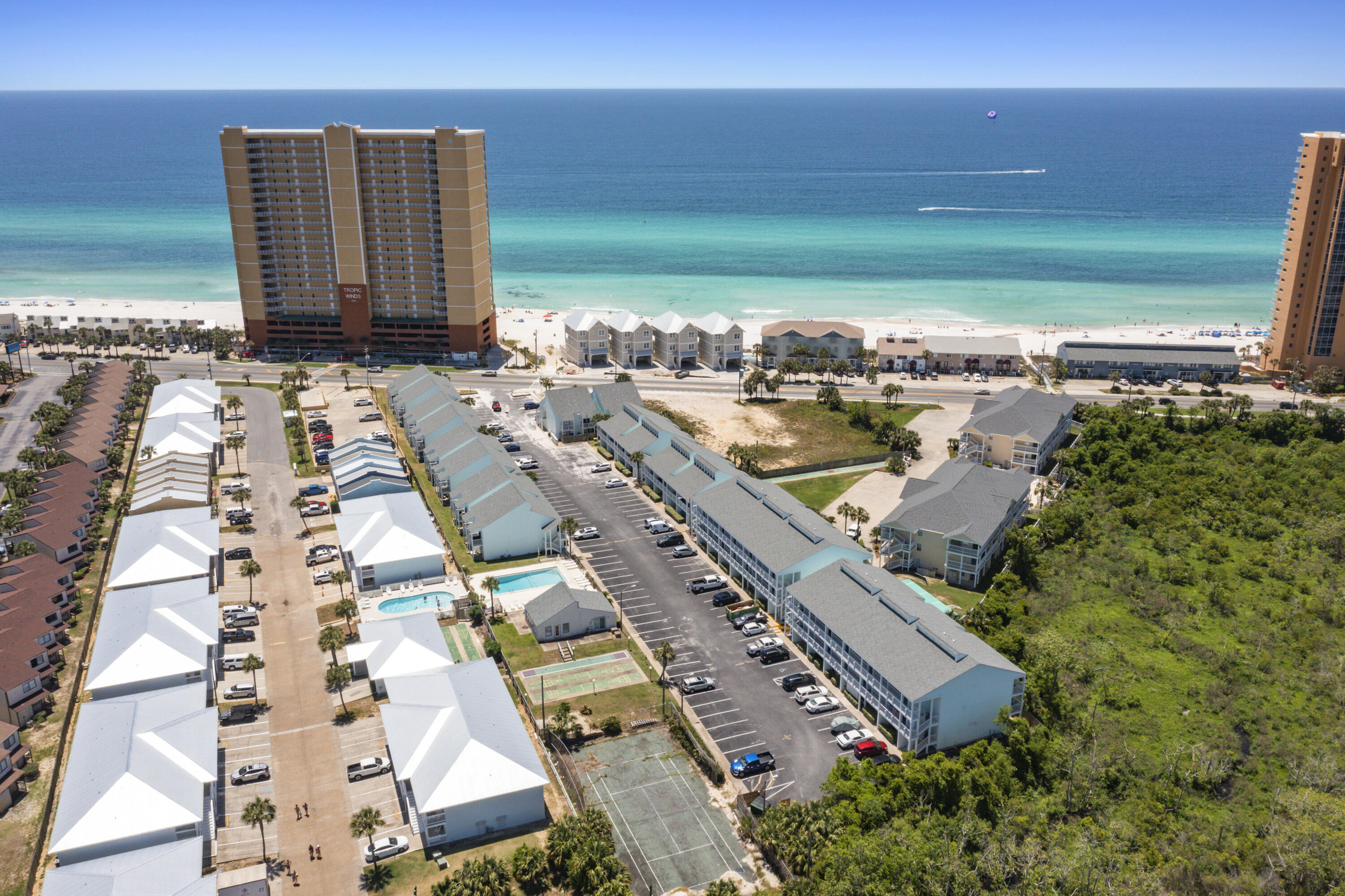**SELLER WILL PAY TITLE AND UP TO $8000 IN BUYER CC!** Come see this AMAZING condo located in the desirable Laguna Beach area of PCB!! This 1 Bed, 1 Bath condo with hallway bunks is recently renovated and move-in ready! Featuring fresh interior paint, an updated kitchen, LVP flooring, and stainless steel appliances, this cozy, beachside haven is completely turnkey! Water Heater 2021, HVAC 2015. Stylishly decorated, and all furniture and decor conveys with sale! Located the end of the Southwinds complex, you and your guests will enjoy relaxing on one of TWO patios at this adorable condo oasis! Near the pool and extra parking, Building "H" does not have another building across from it, giving you added seclusion and quietude. Unit H-9 offers the best of both worlds-- Privacy AND Convenience! In addition to peace and tranquility, you'll appreciate having Public Beach Access #72 just steps across the street. Walk to restaurants, local shops, grocery stores, etc. Only 2 miles to Pier Park, 7 miles to 30Avenue @ Inlet Beach, and 14 miles to NWFL Beaches Intl Airport! This West PCB location is highly sought after by owners and vacationers, alike! Bonus: Southwinds Complex was renovated in 2020! DON'T LET THIS OPPORTUNITY PASS YOU BY! SCHEDULE YOUR SHOWING TODAY!