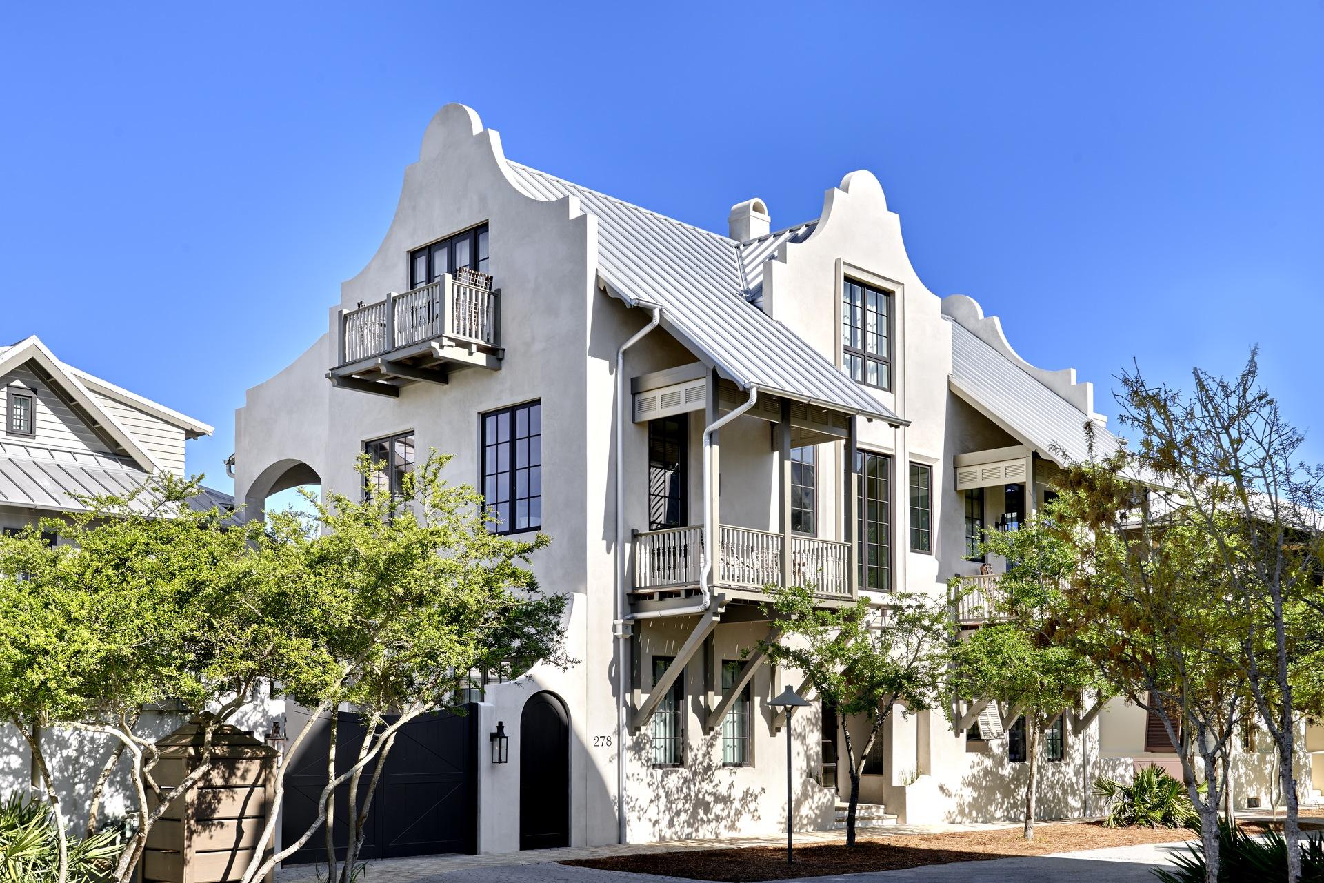 Amazing home with rental projections @ $400,000 per year. Masterful design and modern luxury are uniquely embodied in this custom built home south of 30A. This one-of-a-kind houzz, created by A BOHEME DESIGN, while working closely with the homeowner is a resort in a resort. Every detail was carefully selected and quality crafted. The sprawling entertainment spaces flow effortlessly outside on both the first and second level to the stunning private pool and courtyard that is perfectly tucked between the main and carriage house. See More...