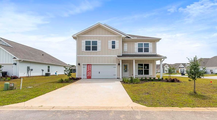 Located conveniently within driving distance to Niceville, Destin, and the world-famous white sandy beaches of 30A in South Walton County, Hammock Oaks boasts large spacious homesites surrounded by lush greenery, mature trees and water features for outdoor enjoyment. The 'Carol' plan features a spacious back porch, Hardie siding, 9' ceilings on the first floor, 8ft on the 2nd floor, LVP flooring and carpet, Ivory shaker style cabinetry in the kitchen and bathrooms, quartz countertops, and a modern tile shower.  This energy efficient home offers 'Home is Connected' Smart Home package, DEAKO switches, 1-year builder warranty and 10-year structural warranty.
