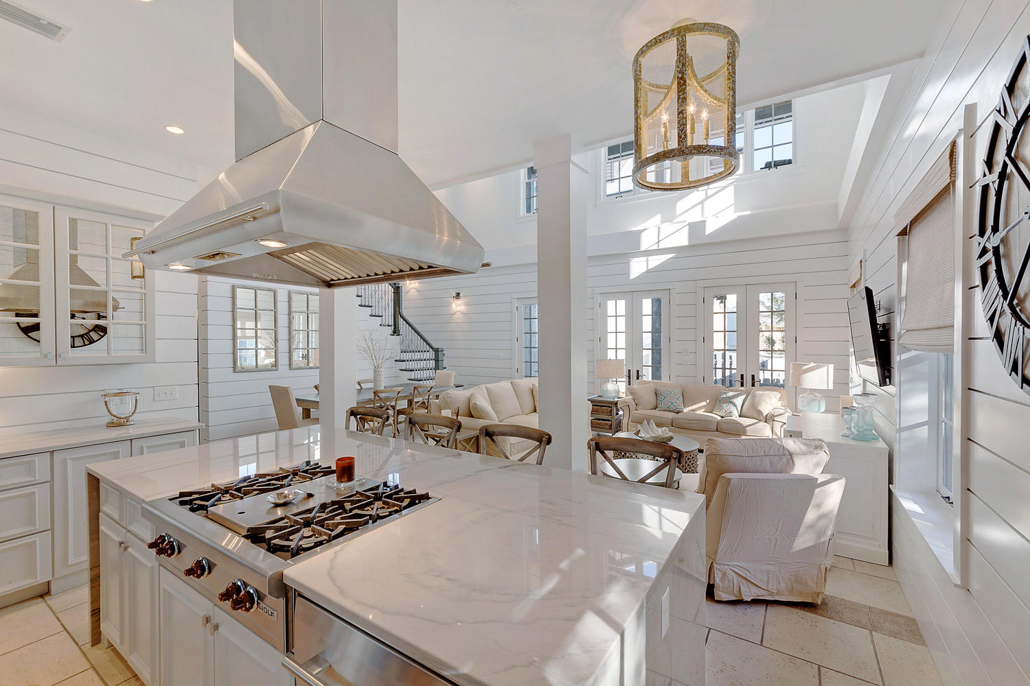 Completed in 2016, a must see ELEGANT renovation with OVER $375K invested to make this your perfect vacation home!!Private coastal beach home on one of the largest parcels in Rosemary Beach. Room for a pool, fire pit and carriage house, or entertain as is with outdoor dining, bocce court and expansive gated parking for guests.Ideal floor open floor plan with a chef's kitchen and master on first floor. Second guest Master bedroom and dual sink bathroom upstairs with two additional guest bedrooms and bath.Sophisticated but family-friendly, this home is built for generations of visiting families and entertaining.AVAILABLE FOR PRIVATE VIEWING CALL OR TEXT AGENT.
