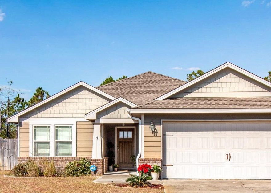 WELCOME HOME! This beautiful, lovingly maintained home is a rare find! Located on a quiet cul de sac with an over-sized yard backing up to a picturesque nature preserve. Convenient to shops, restaurants, Hurlburt Field and the sugar-white Navarre beaches. Open floor plan with flowing, functional layout and many special details like granite countertops, tray ceilings and no carpet in any room. Don't miss the jetted garden tub in the master bathroom, the climate-controlled garage and charming mural in the bonus bedroom. 500 sq ft of concrete covered area has been added to the back patio to make it perfect for family gatherings. Ample attic storage space above the garage adds a practical convenience touch.