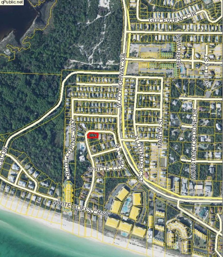 This may just be the residential land opportunity you have been looking for; a coveted corner lot in The Village of White Cliffs. This level and very buildable lot is South of 30-A with deeded access to the Beach and Gulf. Located in the heart of Blue Mountain this private and gated community offers Owners Club Room, Pool and Tennis. The location of White Cliffs is ideal for convenience to grocery stores, restaurants, and beach wear shopping. A copy of the Lot Survey and The Village of White Cliffs Plat are provided in the documents section of this listing. For further details click on the more tab.