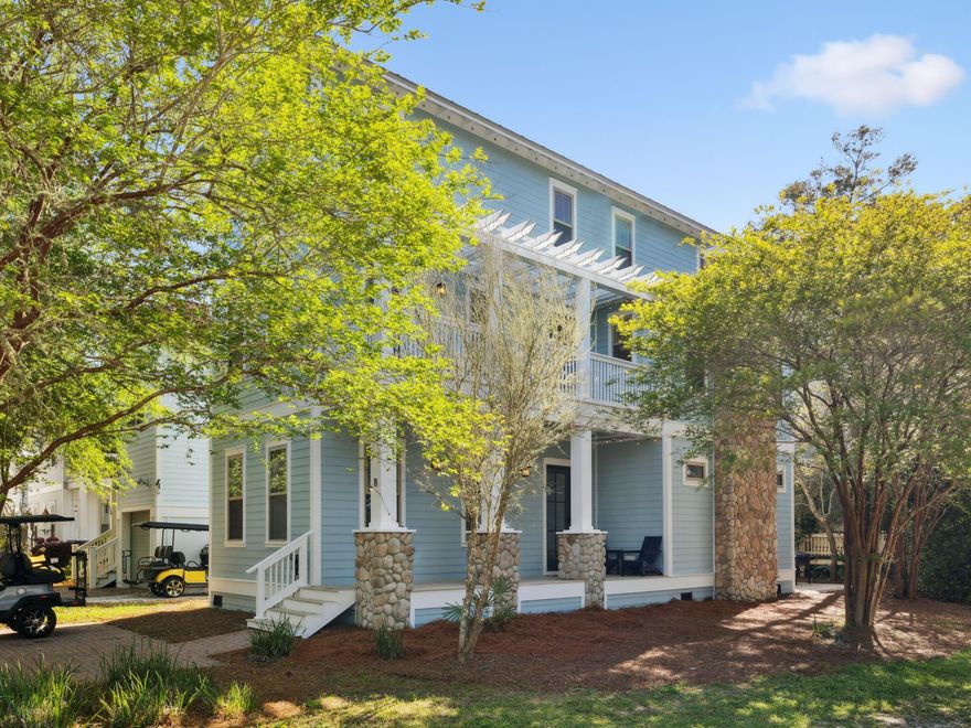 NEWLY RENOVATED AND TURN KEY!!! Tucked in the serene Grayton Cove community just north of iconic Grayton Beach, this beautifully reimagined five-bedroom, four-bathroom retreat offers both style and substance. Fully renovated and professionally furnished by Jenn James Designs, this 2,261-square-foot home pairs modern flair with coastal comfort, featuring striking accent walls, trendy color palettes, and thoughtful updates throughout. Inside, hardwood floors, slate-finished baths, and a cozy stone fireplace create a warm and inviting atmosphere, while the open kitchen is outfitted with stainless steel appliances and granite countertops. Each space reflects careful attention to detail, from fresh interior and exterior paint to upgraded finishes that elevate everyday living