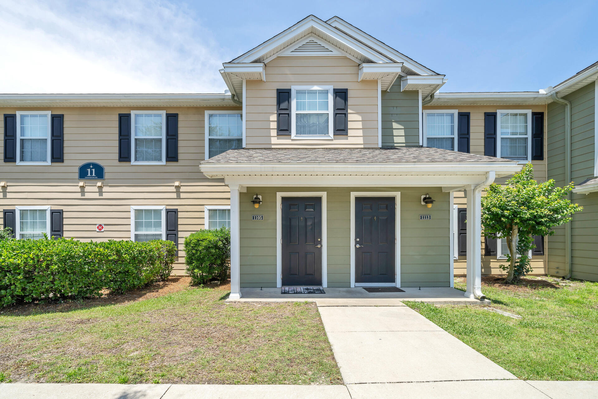 Don't miss out on this First floor unit in the Nautilus Cove gated community! This unit is turnkey. Fully furnished including full size washer and dryer. Each bedroom has a walk-in closet and ensuite bathrooms. This unit can be used as a Primary residence, second home or investment property. Long term rentals only. 90 day minimum. Nautilus cove has several amenities. Fitness center, outdoor grills, Large pool, playground and pet walking stations. The club house includes a full kitchen for larger gatherings. The location is in the heart of Panama City Beach. 3/4 miles to the white sandy beaches. 1.5 miles to Pier Park with no shortage of restaurants, shops, movie theater and plenty of entertainment for the whole family. Call your favorite realtor today to schedule a showing!
