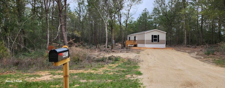 Beautiful, brand new single wide on 1.09 acres. With 3 bedrooms and 2 bathrooms it would make a great starter home. Come show today