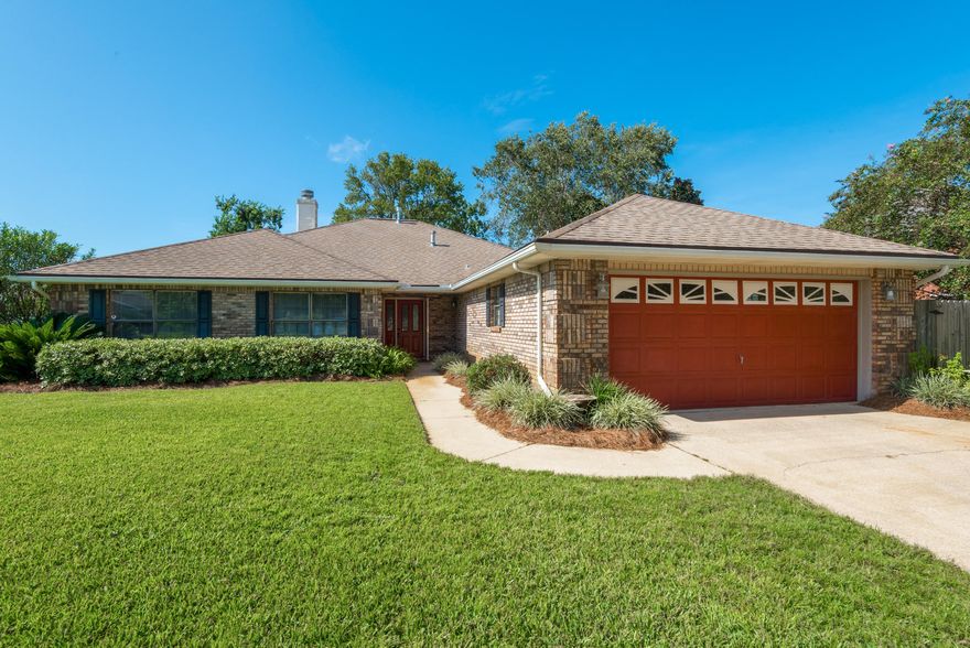 Well maintained three bedroom home with an office/bonus room that could be used as a 4th bedroom. An over sized living room with a brick fireplace make entertaining easy and the split bedroom floor plan offers a private master bedroom in the rear of the home. The kitchen is open with plenty of cabinet & counter space, an island and a large pantry. The Florida Room is heated/cooled and makes for a great play room or additional living space. The lot is fully fenced in and offers an established yard that is easy to maintain, showing off its curb appeal as soon as you pull in. A large interior laundry room also offers additional storage and ensures you don't have to sweat the summer doing laundry in the garage.