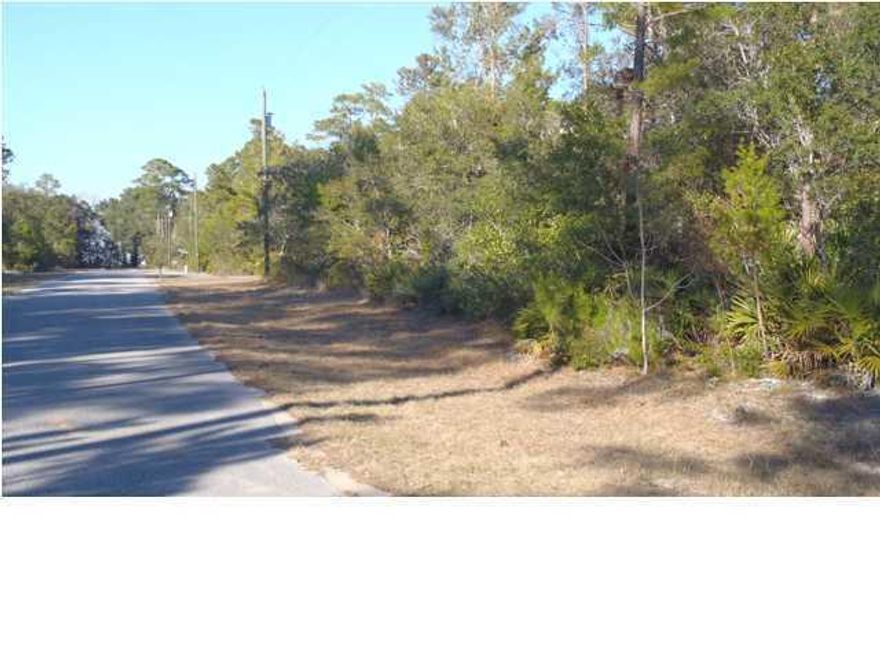 Great location off beautiful Bay Drive in Santa Rosa Beach. McQuage Bayou is on the eastern border of subdivision just perfect to launch your boat or go fishing.  Magnolia Beach is  just five minutes from the crystal  white sandy beaches. There are no build out times or HOA fees. Water , sewer and electricity available.  Buyer to pay tap fees. There is a home next to this lot on Indiangrass and one catty-cornered to the back. Survey is under documents.  Call me for details.