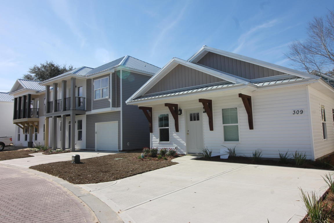 Stunning new construction, close to Tyndall AFB and perfect for that small family or couple looking to down size. All homes will be built with similar finishes, custom cabinets, quartz counter tops, new vinyl plank wood looking floors, new carpet in bed rooms, tile in bathrooms, Neighborhood offers paver streets and driveways & Park areas. These homes are energy efficient and will save you on your utility bills. These homes have metal roofs and the first set will be ready to close late October.