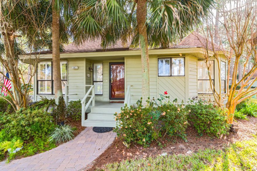 Welcome to resort living in the Sandestin Golf & Beach Resort! This is the only Fairways single-story home available with finished bonus room AND screened-in porch! Lots of extras in this beach home! Large storage room/workshop with utility sink, perfect for cleaning fresh-caught fish and all your beach gear. Bonus room can easily be converted into a 3rd bedroom, or enjoy it as a second living area/office. Renovated kitchen with stainless appliances, granite countertops, under cabinet lighting, soft-close drawers, and built-in organizers. Unique to this Fairways plan, additional closet space has been added to the master bedroom. New brick pavers on driveway and sidewalk. Sprinkler system. Plantation shutters. Furniture included.