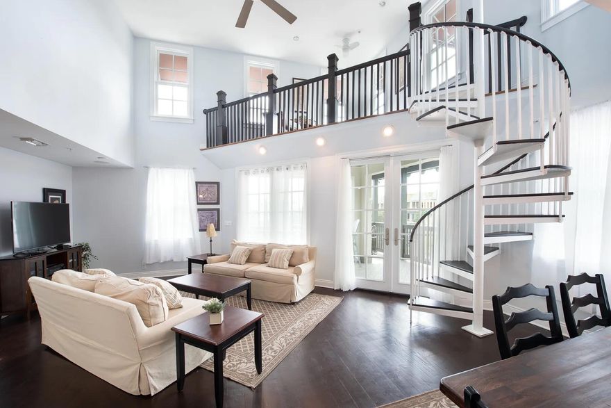Welcome to 3C at Lofts East. This 2 Bedroom with private Bunk Room and second story Loft is the largest condo unit in the building. Wake up to amazing Views of Town square and glances of the Gulf from the loft space. The wide open kitchen and living spaces along with high ceilings make this an ideal place to spend with your family. This home is currently on a rental program and grossed over $100k in 2021.More Photos coming soon.