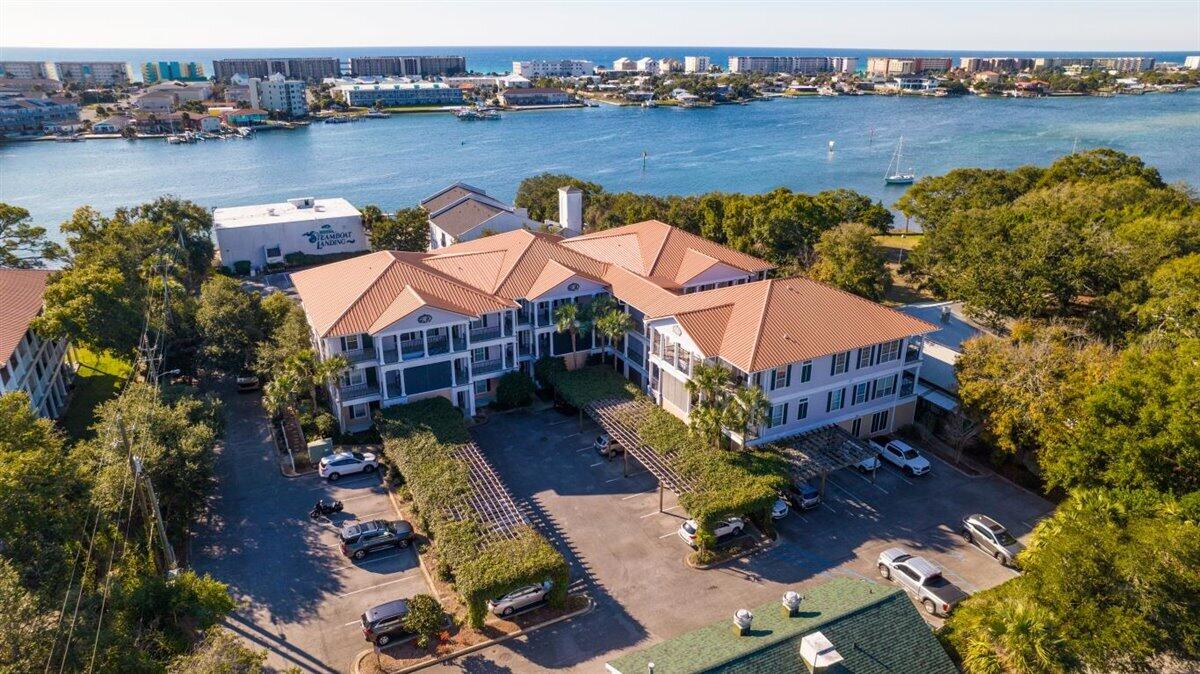 Beautiful third floor water view condo overlooking the sound in the heart of downtown Fort Walton Beach. DEEDED BEACHFRONT ACCESS! Lots of upgrades sets this unit apart, travertine tile flooring throughout, granite countertops, travertine backsplash and stainless-steel appliances in the kitchen. A dedicated office space greets you as enter. Quality in craftsmanship is evident throughout the space. Master bedroom has a walk-though closet with tons of storage leading to the master bath. The spacious 200 sq ft balcony overlooks the sound. French Quarter condos also has a gym, elevator, a private storage unit and Deeded water access to the sound. Surrounded by parks, restaurants, shopping and entertainment, you're sure to love this location.