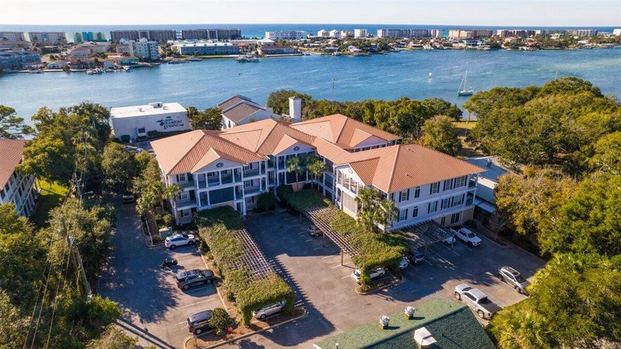 Beautiful third floor water view condo overlooking the sound in the heart of downtown Fort Walton Beach. DEEDED BEACHFRONT ACCESS! Lots of upgrades sets this unit apart, travertine tile flooring throughout, granite countertops, travertine backsplash and stainless-steel appliances in the kitchen. A dedicated office space greets you as enter. Quality in craftsmanship is evident throughout the space. Master bedroom has a walk-though closet with tons of storage leading to the master bath.  The spacious 200 sq ft balcony overlooks the sound. French Quarter condos also has a gym, elevator, a private storage unit and Deeded water access to the sound. Surrounded by parks, restaurants, shopping and entertainment, you're sure to love this location.