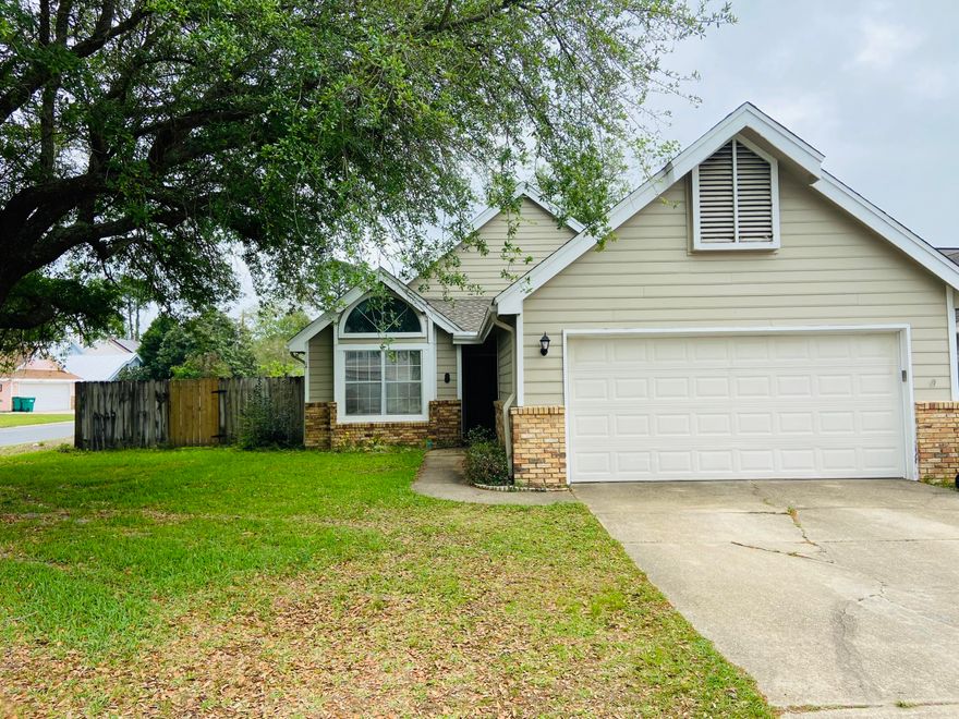 Ready for new owners! Enjoy the benefit of purchasing below market value and finish the details. Many updates have been made on this 3 bedroom, 2 bath home such as roof (2019), Water heater (2020), HVAC ( 2014), granite countertops, updated paint and flooring. Neighborhood recent sales are at 322k and 360k which gives this home the ability to grow in value but currently very livable. Store your jet skis in the two car garage and use them 10 minutes away at Hurlburt Marina(mil only) or many local loading areas.  Open kitchen area and extra Florida Room to the back. Area to build a garden or have space to play ball on the large corner lot with local conveniences in FWB. This home is directly between Hurlburt/Eglin which makes it also a great rental home. No HOA. Check it out!