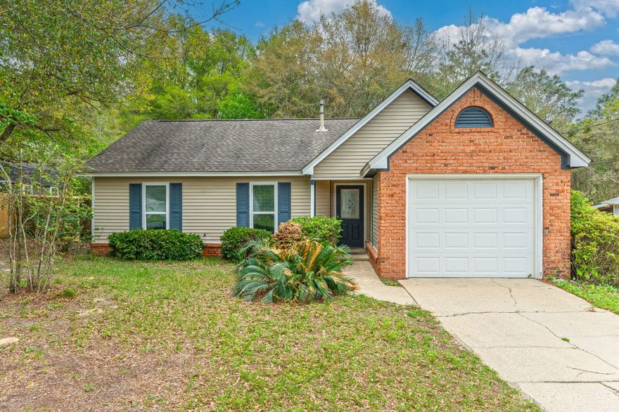 Step inside this beautifully updated home in south Crestview. Perfectly move in ready with new LVP flooring, freshly painted walls and trim, and a bright and open floor plan. The kitchen is nicely appointed with granite countertops and stainless steel appliances boasting built in microwave, dishwasher, stove/oven, and fridge. Every detail has been thoughtfully upgraded for modern comfort and style to include ceiling fans, sleek modern tile showers, granite counters in both bathrooms and more! Outside, enjoy a spacious lot with a large patio and fully fenced backyard--perfect for relaxing or entertaining. Finished off with a spacious garage and easy commute to local bases, shopping, entertainment, and more!