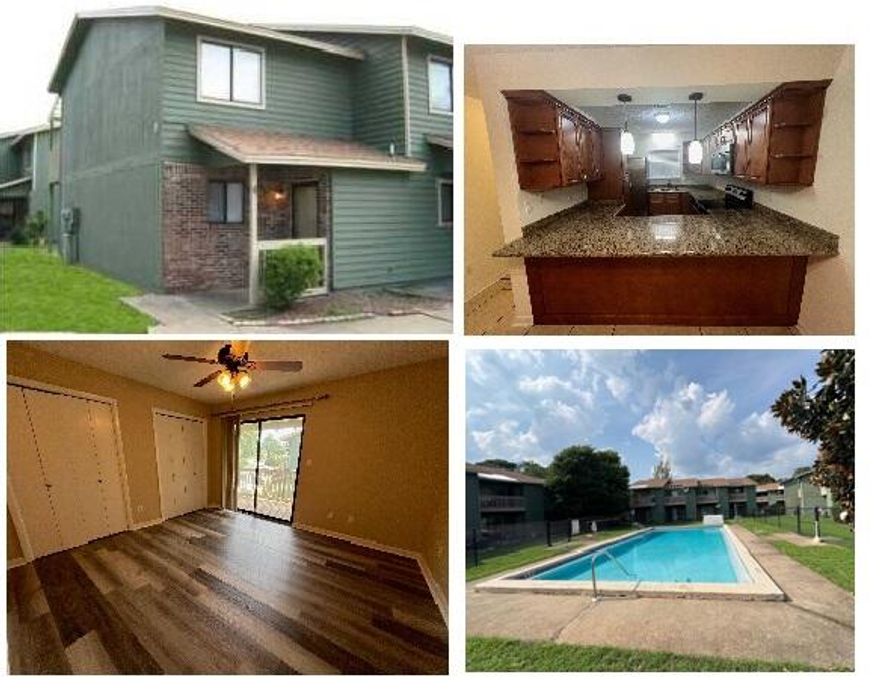 END-UNIT townhome with a community pool located in East Fort Walton Beach, across from Uptown Station and within walking distance to Ferry Park! This prime location is less than 10 minutes to Hurlburt Field, 20 minutes to Eglin AFB, and only 7 miles to Destin. This beautifully updated 2-bedroom, 1.5-bath end-unit features granite countertops and maple cabinets in both the kitchen and bathrooms, tile flooring throughout the downstairs., Luxury Vinyl Plank Flooring upstairs. The Kitchen is larger than most & has stainless steel appliances. The microwave is built in for added counter space and the kitchen has two Lazy Susan corner cabinets, deep pan drawers, and a convenient breakfast bar. Two assigned parking spaces are included along with guest and overflow Parking. Trash service included! An existing washer and dryer are provided for tenant use.  Available on or before 1/1/2026.  Existing tenant may be able to move out early.