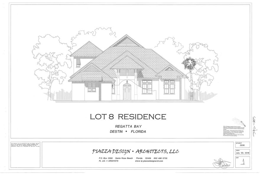 This beautiful home is currently under construction and being built by Destin Custom Home Builders. Destin Custom Home Builders utilizes the most current technology for each build using only the finest materials and high end finishes such as: Impact Resistant Windows & Doors Insulated Garage Doors, Wind and Impact Rated Garage Doors, Foam Spray Insulation in Roof for Superior Energy Efficiency, Insulation in All Interior walls for Energy Efficiency and Sound Proofing, Insulation between floors for Sound Barrier, click on ''more'' for details Stainless Steel Door Hinges,
3 Piece Door Trim,
Custom Wood Shelving in all Closets,
All Showers have Schluter Waterproofing Systems Specifically Designed to Maintain Integrity & Durability,
Air Conditioning Zones for Maximum System,
Custom Solid Wood Cabinets throughout.
Don't forget to watch the Regatta Bay Lifestyle Video to see what it's like to live inside this beautiful gated community. We look forward to adding you to our growing list of happy clients. 
(video is found in the virtual tour)