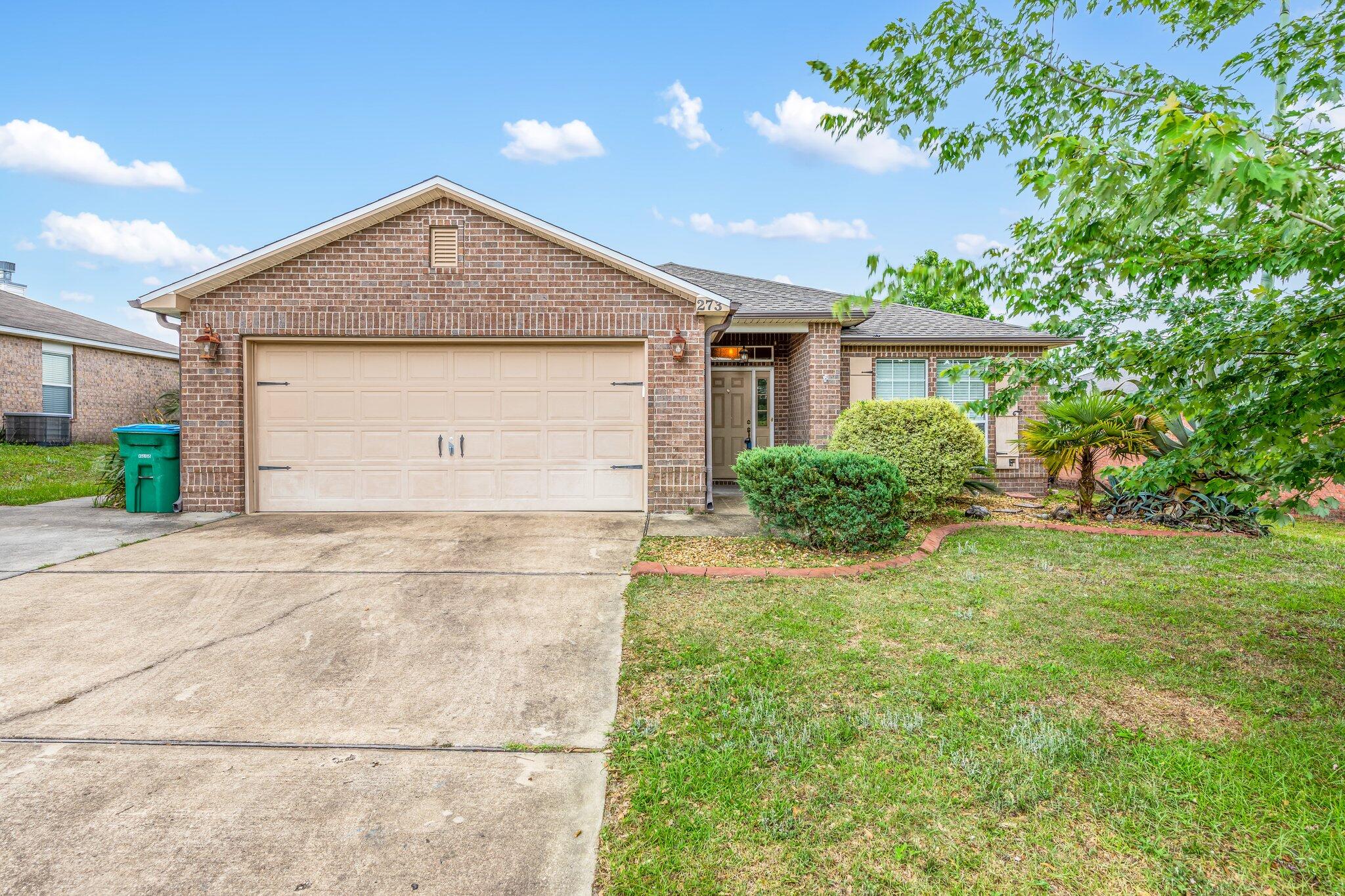 A wonderful home in the heart of Crestview. The Lancaster III floorplan. This 1887 ft 3 bedroom 2 bath home features the kitchen, dining and living areas as the much wanted open concept. The roomy kitchen comes with stainless steel appliances and has a large bar top penninsula that is great for added seating, eating space, or just a great place to hang out. Plenty of cabinet space, but if that's not enough there's a very nice sized pantry and laundry room just off the kitchen towards the 2 car garage. The spacious master suite offers a large master bathroom with a large walk-in closet, double vanity, garden tub, and a separate updated shower. The additional bedrooms are spacious and the hall bath sits between them. A new roof was just installed May 2022 and the carpet is newer. The backya