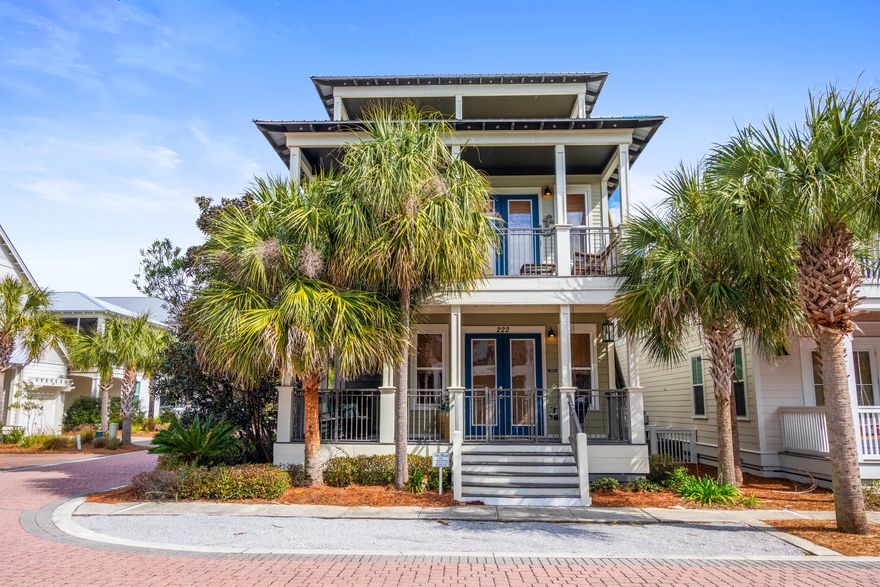 The Chattaribbean is a fully furnished beach home on a corner lot in Seacrest Beach, only a short walk to the 13,000 sq ft lagoon pool and picnic area or hop on the tram provided in Seacrest to take you to the deeded beach access. The home technically has three bedrooms, but the entire third floor is one large room with a pull-out couch and bunk beds that can serve as a fourth bedroom. This customized home features an open floor plan, hardwood floors, crown molding, walk-in closets, granite counter tops, travertine tile, extra storage and 10ft ceilings throughout with an abundance of porches surrounding the home. The 1st level features the main living area with custom cabinets, granite counter tops, stainless appliances and a nice size bedroom that walks out to a large porch ...