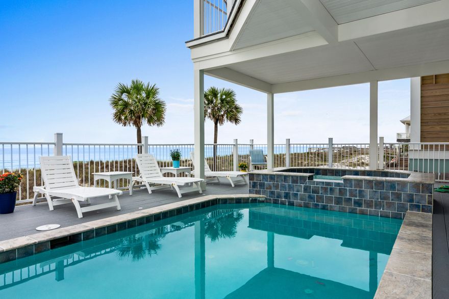 BACK ON THE MARKET DUE TO NO FAULT OF SELLER. As of 8/3/21, 2021 RENTALS $297,782; 2022 BOOKED $150,806; 2023 BOOKED $13,281. NET after VRBO %. More bookings since. Beach-lovers and investors:Family-friendly and accommodating of multi-generational gatherings, this classic beach home welcomes guests with comfort and relaxation that the plentiful beach and outdoor spaces provide. Bring your beach living checklist: Gulf-front private heated  pool -- Check.Gulf-front hot tub for evenings when the sea breeze brings a chill -- Check. Beachside picnic table and grill -- Check. All hard surface flooring -- Check. Elevator -- Check. Also, 2 full kitchens + 1 kitchenette. 3 living areas plus plentiful covered and open outdoor space. Multiple built-in bunks. Assiduously maintained by family ownership