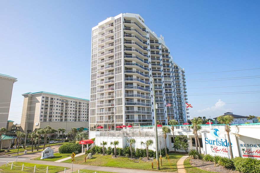Fabulous views!!  Located on the 14th floor of the iconic Surfside building in Miramar Beach, this condo is definitely worth seeing!  Features 2 bedrooms and 2 full bathrooms with a split floor plan.  The Murphy bed is a great bonus for extra guests.  This property is offered fully furnished and has been very well maintained.  It would make for a great primary residence, second home, or excellent investment property. Surfside is located in Miramar Beach on Scenic Highway 98. Breathtaking views of the white sand beaches and emerald green waters can be enjoyed from the huge outdoor balcony. And there is a private walkover to the beach from the Surfside pool deck area. Surfside has a tremendous reputation and a track record for retaining repeat guests. Surfside amenities also include the Royal Palm Grille restaurant, covered parking garages (one for owners and one for guests), large pool deck with heated pool, sauna, fitness center, lighted tennis courts, basketball, shuffle board, pool side Tiki Hut/beach bar, and spa and hair/nail/facial salon.

The Silver Sands outlet malls, and many restaurant options are just a few minutes away.

If you are looking for a wonderful condo option right in the heart of it all in popular Miramar Beach, look no further! Please call today!