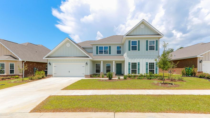 This energy efficient home has 6 bedrooms & 4 full baths and is perfect for a multigenerational home or a separate area for an office or school area. 45 minutes from PCB & 20 min to Santa Rosa Beach. Hammock Bay has become one of the most desirable neighborhoods in Walton County due to its fabulous amenities like 3 huge pools, tennis courts, pickle ball, basketball, baseball and soccer fields, Disc golf, walking and bike trails. They are building a Magnet school within the community. The home backs up to open conservation area with a view of the pond and nature. High ceilings throughout and 4 of the bedrooms have huge walking closets. 2 bedrooms down including Master and 4 bedrooms up. If you have been looking to relocate than you will enjoy a place where you see children play outside dail
