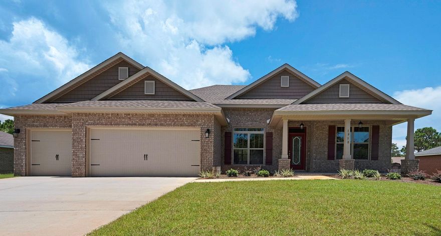 The DEVONPORT is in the HAMMOCK BAY community located in Freeport FL. This DEVONPORT offers 2496 SF of living space with 3 large Bedrooms, an Office/Den Flex room, 3 full Baths and 3 Car Garage. As you enter the home from the covered porch you're greeted with a wide foyer and the Dining room to the left and Flex Room to the right. Continue to the oversized Great Room with 12' high ceilings which flows in to a large open Kitchen. You're going to love the granite countertops, Kitchen island, huge pantry and all the cabinet and counter space. The Master Suite is a large bedroom with Bath that has double vanities, garden tub, a shower and 2 closets. The 3 Secondary Bedrooms are split away from the Master.