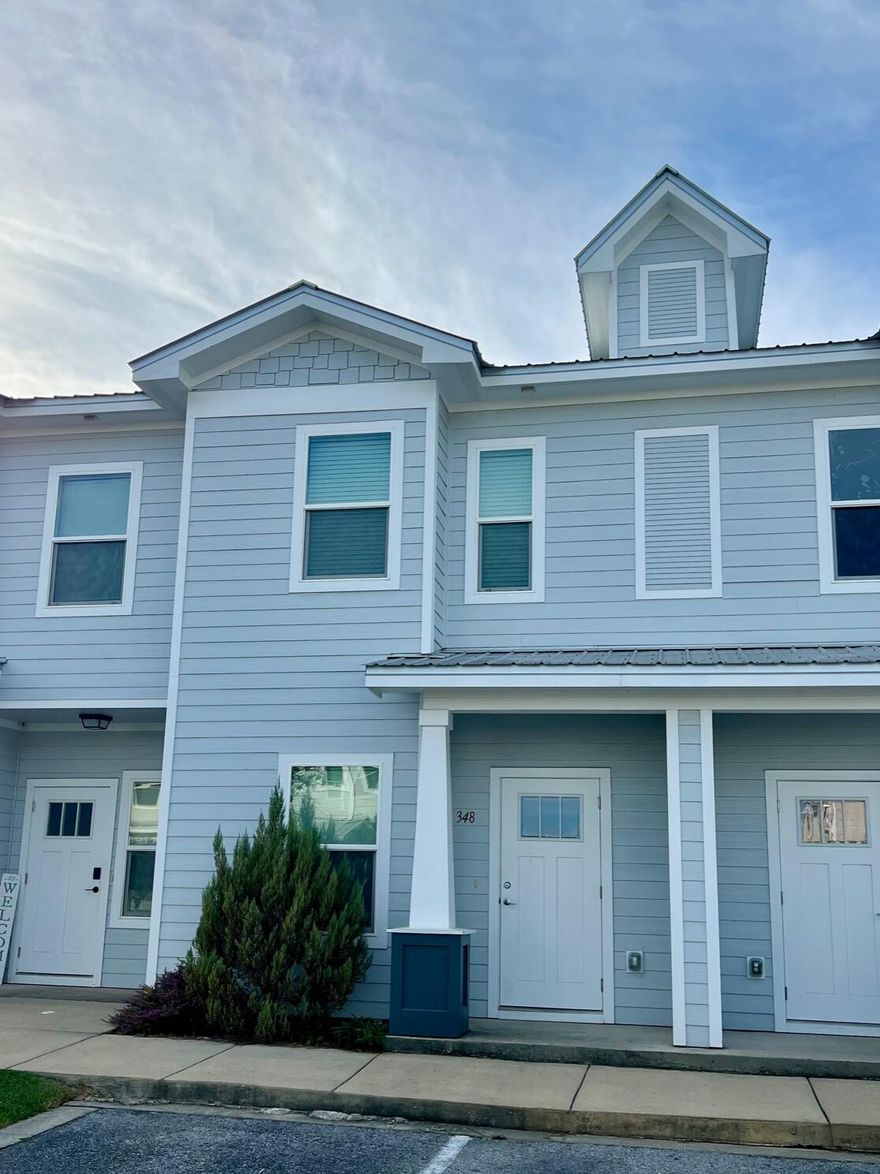 Well maintained townhouse in Freeport that is move in ready! Enjoy the open floor plan on the first floor that includes the kitchen, dining area and living area with powder room. The kitchen has quartz countertops and stainless appliances.  This floor plan offers a large back porch that overlooks acreage behind the Verandas. Upstairs you will find three bedrooms and two full baths. Luxury Vinyl Plank flooring is throughout the townhome. Each unit is assigned one parking spot and this unit is conveniently located across from overflow parking.