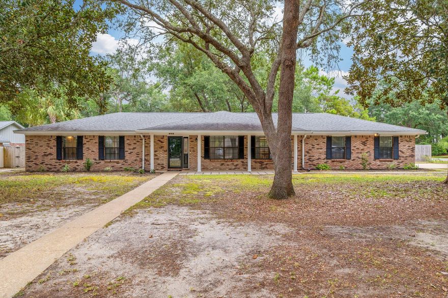 Meticulously maintained & UPDATED home in Bluewater Bay! Located in Caribbean Village on a large corner lot, this classic ranch style home has everything you've been looking for - including NO HOA! The list of updates is extensive (see documents), the curb appeal is fresh, and the inside is clean, cozy, & top-notch! As you enter the large foyer, you'll find wood look tile flooring, new paint, smooth ceilings (no popcorn) with recessed lighting and new fixtures throughout! The front of the home boasts a large flex space that can be used as a formal living/dining room, play space, office, or a game room. Updated crown molding is in all main living spaces and the oversized great room includes a white washed fireplace with mantel, plenty of room for large furniture, and has an open concept -