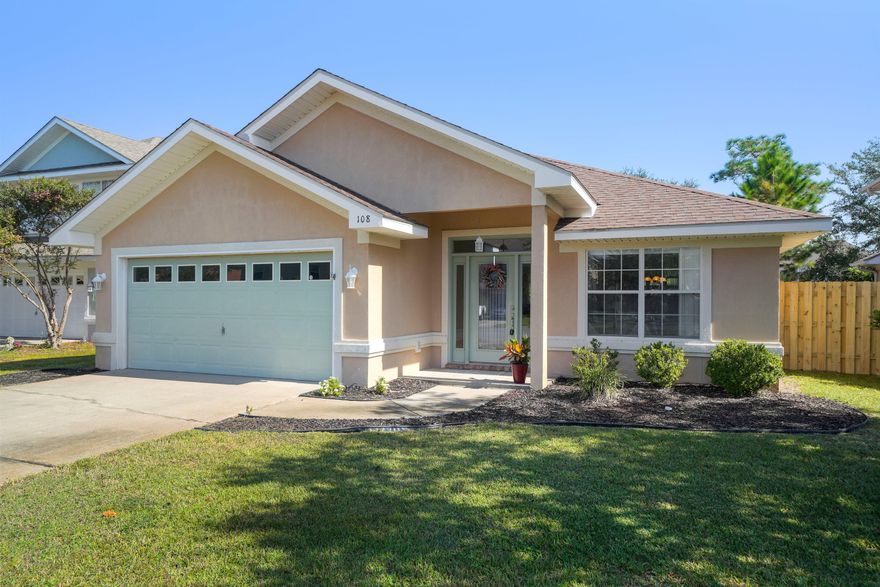 Home Inspection has been done, repairs have been made, and the home is ready for purchase! This home has been staged with  new furnishings and they all convey with the sale. The home is an open and airy Florida haven, tucked away in the quaint community of Driftwood Estates in Santa Rosa Beach. The flow of this home just feels good! Tall ceilings, 2 living spaces, an open kitchen with stainless appliances (including brand new fridge), spacious bedrooms and a engineered hardwood flooring and tile throughout the living space. Enjoy the evenings from your back patio overlooking the comfortable and tranquil backyard setting. Take advantage of the Driftwood Estates amenities; community pool, tennis courts and walking trails.