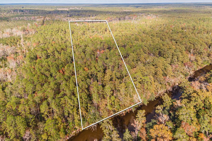 Just under 8 acres on the Shoal River, which has a clear sandy bottom. Deep in the woods, this is ideal for camping and hunting. There are 2 access points via 'cattle' gates. Property is not cleared, however there is a fairly clear walking path to the river. Just before reaching the river's edge a 'metal shed' structure on palings. This structure is sold as is, and currently the door is jammed closed. Seller prefers that the steps to the shed is not accessed because of wood rot on the top stair. There is a small wooden dilapidated platform, use extreme caution. The trail cam has caught a number of wild animal sightings durring seller's ownships.