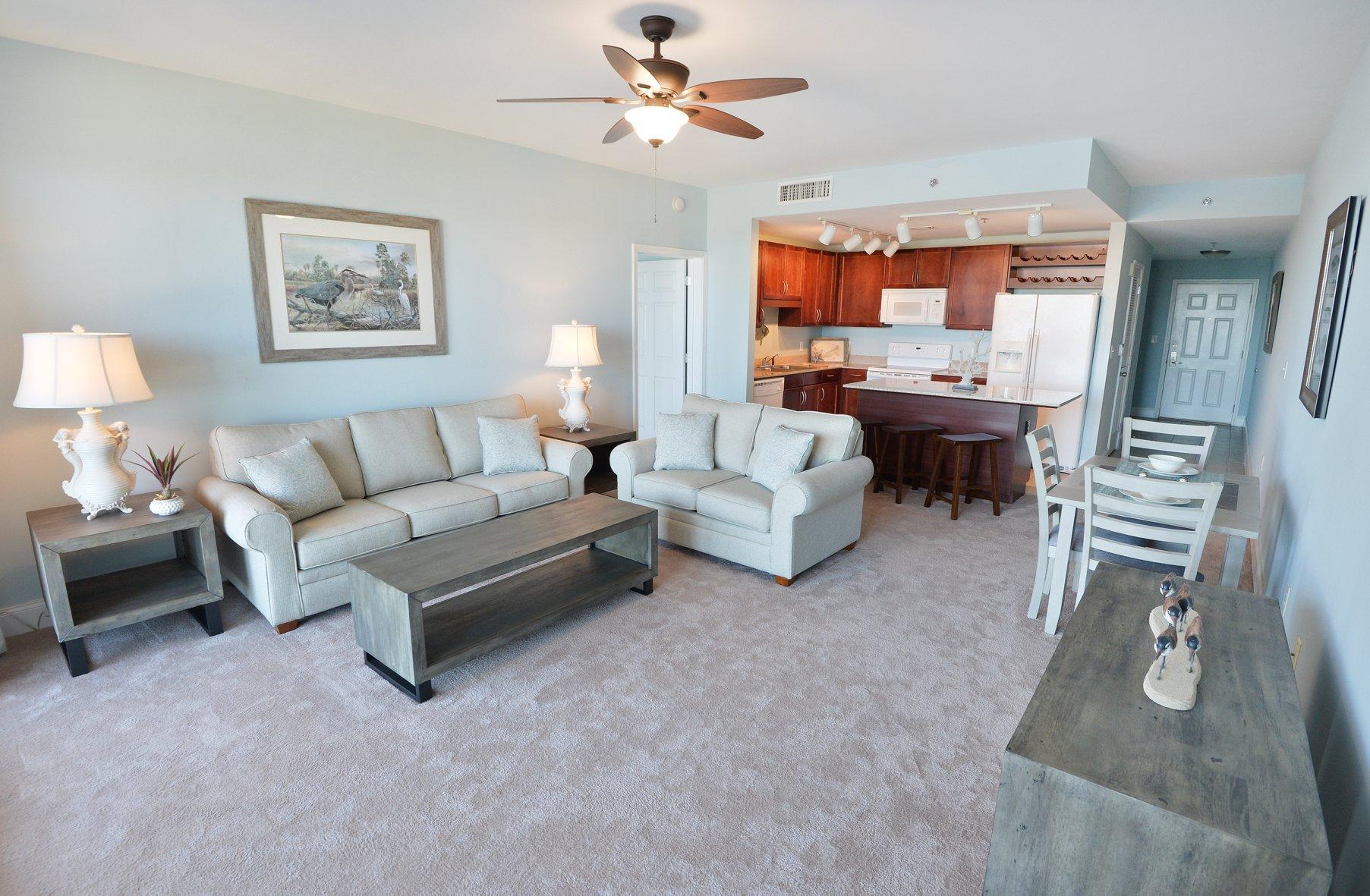 Laketown Wharf Resort Is In The Heart Of All The Fun & Excitement In Panama City Beach Just Steps Away From The World's Most Beautiful White-Sand Beaches, Shopping, Dining & Entertainment. This Beachside Resort Offers Unparalleled Amenities With Convenient Beach Access, 5 Unique Pools, A Kids Funscape Playground, Splash Bar & Grill, Gulf View Fitness Center & Covered Garage Parking. Laketown Wharf Offers A Variety Of Views Including The Gulf Of Mexico, Lake & Golf Course. Enjoy The Nightly Fountain & Light Show & Market Shops Along The 52,000 Square Feet Of Lakefront Boardwalk. This Residence Has 2 Bedrooms 2 Baths, Bunk Room & Can Easily Accommodate Over 8 People.