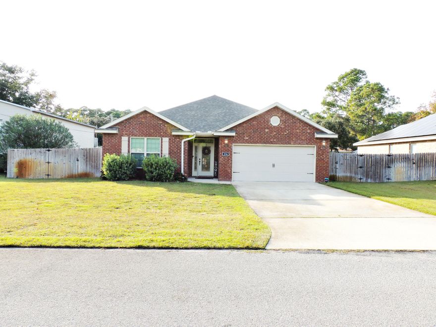 Welcome HOME! This beautiful, well maintained all brick home is just West of Hurlburt Field. GREAT location for a military base commute. Close to beaches and shopping as well. Split floor plan great for families, spacious living area, kitchen has nice granite countertops, lovely trayed ceilings in the master bedroom. The large backyard is a blank canvas, open to endless possibilities, great size for a pool! Call today to schedule your showing!

Buyer to verify all dimensions.