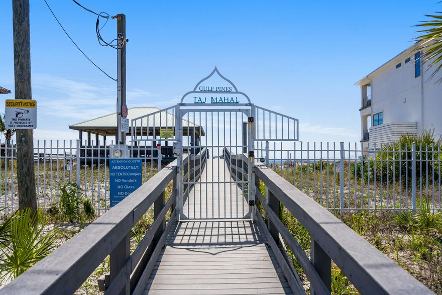 Rare Gulf Pines corner lot, no wetlands, does not flood, with build allowance of up to 6,000 square feet three story home. Private beach access with abundant parking for autos and golf carts. We can recommend a great builder for your dream home.