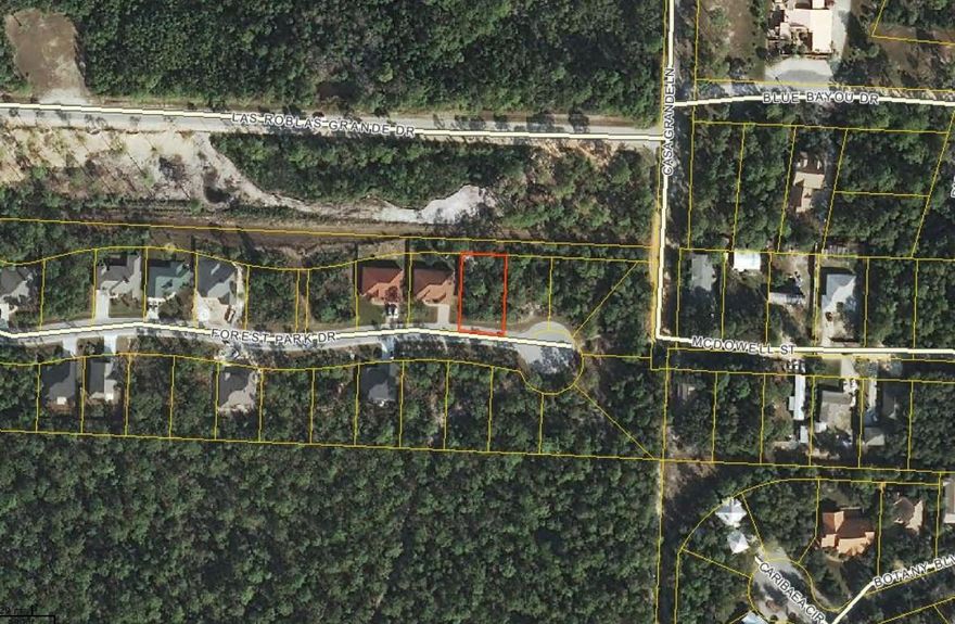 What years ago was hard to find is a short drive through the State Forest down Goldsby Rd. Lot 21 is located on north side of Forest Park, a 33 lot subdivision that is adjacent to Point Washington State Forest. Access to the State Forest is between lots 13 and 14, with trails throughout. Tucked away but at the same time located only a few minutes from Sacred Heart Hospital, deluxe shopping, dining, beach, and boat ramp. The natural setting and wildlife in this subdivision provide a great place to live. Listing Broker/Licensee related to owner.