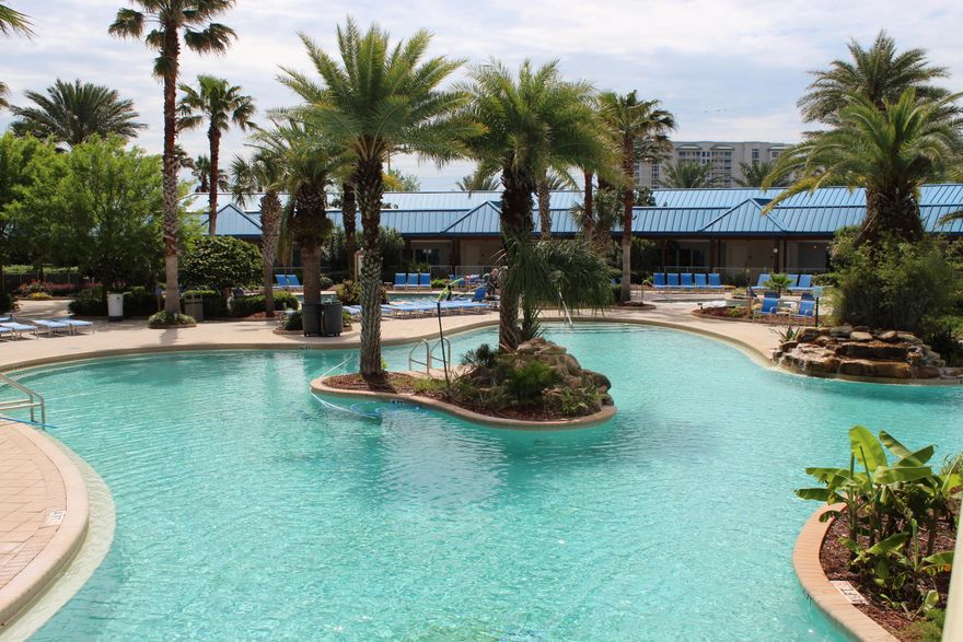 Luxury condo in the heart of Destin. Spectacular fully furnished 1st floor unit located in the East Tower. Amenities include onsite restaurant, full spa, lagoon pool with waterfalls, hot tub, heated pool, children's pool with splash fountains, playground, tennis, basketball courts, fitness center, & conference center Shuttle service offered to Henderson State Park, Harborwalk and Destin Commons. HOA dues include all utilities and owners are allowed to have pets. Great to live in or use as a vacation rental. Don't miss your chance to own a 2 bedroom unit in Destin at an awesome price! The Palms is on the VA approved list.