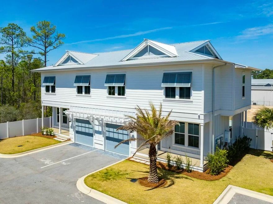 Welcome to Century 393, the newest and most exciting townhome development in Santa Rosa Beach, Florida. Perfectly positioned at 520 S Co Hwy 393, this exclusive community offers unparalleled access to 30A's best just a three-minute golf cart ride to Ed Walline Beach, Shunk Gulley, Papa Surf Burger Bar, and the lively Gulf Place town center. Unit #40A boasts 1,914 square feet of heated and cooled living space, with 2,412 square feet under roof. Designed for modern coastal living, this three-bedroom, four-and-a-half-bath townhome features a versatile bunk room, high-end finishes, an outdoor kitchen, and a fully fenced backyard with private hot tub making it an ideal personal retreat. The open-concept first floor seamlessly connects the living, dining, and kitchen areas, with ample natural light enhancing the coastal elegance. A walk-in pantry, laundry room, powder bath, and one-car garage complete the main level. Upstairs, the spacious primary suite boasts a dual vanity and walk-in shower, while both guest bedrooms each feature their own private ensuite baths. The additional bunk room offers flexibility as an office or extra sleeping area, complemented by a hall bath with a double vanity and tub/shower combo. Every home in this exclusive community enjoys an outdoor kitchen and a fenced backyard for private entertaining. A dedicated ice machine in the garage makes beach days effortless. This marks the first completed phase, with future expansion on an adjacent 10 acres set to introduce a stunning community pool, sun deck, and cabana. Don't miss your chance to rent in this premier up and coming development along 30A.