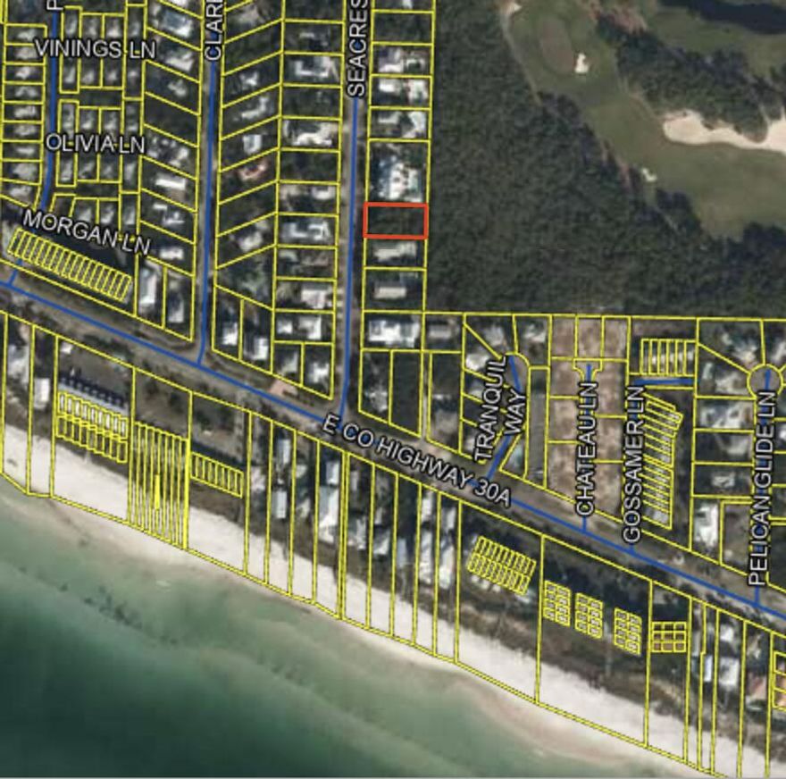 Entered for comps purposes only. This lot is located on the highly sought after Seacrest Drive. With no HOA, a public beach access located at the end of the street, and the potential for gulf view this lot has it all.