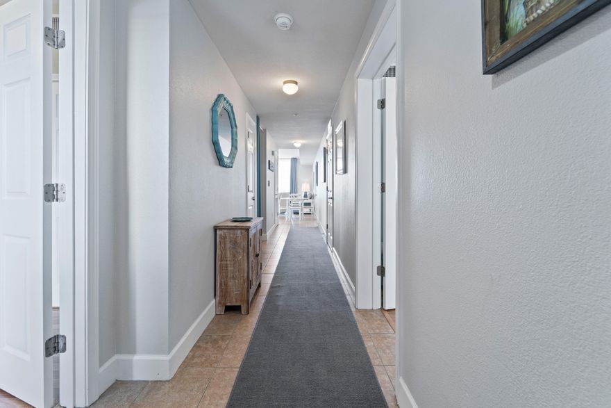 Dreaming of owning a little piece of paradise along the Emerald Coast with breathtaking views of the Gulf of Mexico, look no further. This beautiful coastal decor 12th floor unit offers two bedrooms, three baths, built in bunk beds and an additional exterior storage unit. Perfect for your family and guests. Recently painted with new living furniture. Sold fully furnished and turn key ready. Conveniently located with easy access to the beach, amenities and parking garage. Tidewater Resort's on-site amenities include two large lagoon pools, indoor heated pool, fitness center with a Roman spa, conference center, theater, and a game room. Along with a restaurant , Starbucks, ice cream shop, convenience store and owner's lounge on the 30th floor, making this the perfect personal beach