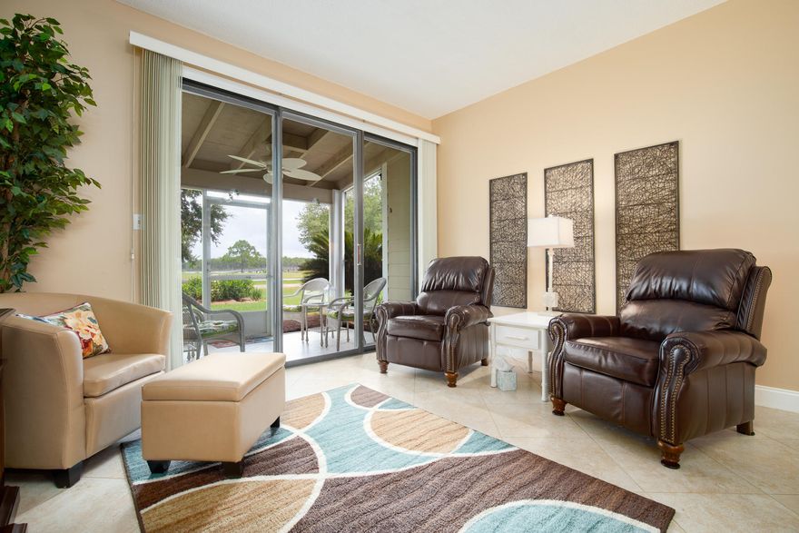 This pristine condo with incredible lake and Bay views in the peaceful Bayou Village neighborhood of Sandestin Resort offers the ultimate vacation retreat. The prime location is maximized by a scenic screened porch on the first level and private balcony off the master bedroom. This coastal getaway offers a bright and airy floor plan with an updated kitchen, spacious living room and ample natural light. Invite your friends over for dinner as the large dining room and breakfast bar are perfect for entertaining. Additional touches include durable tile on the first floor, coastal chic furnishings and full-size Washer and Dryer. Looking for a place to store your beach toys? There are two outdoor storage closets, ideal for your bikes, boards or beach chairs. Enjoy the resort lifestyle with