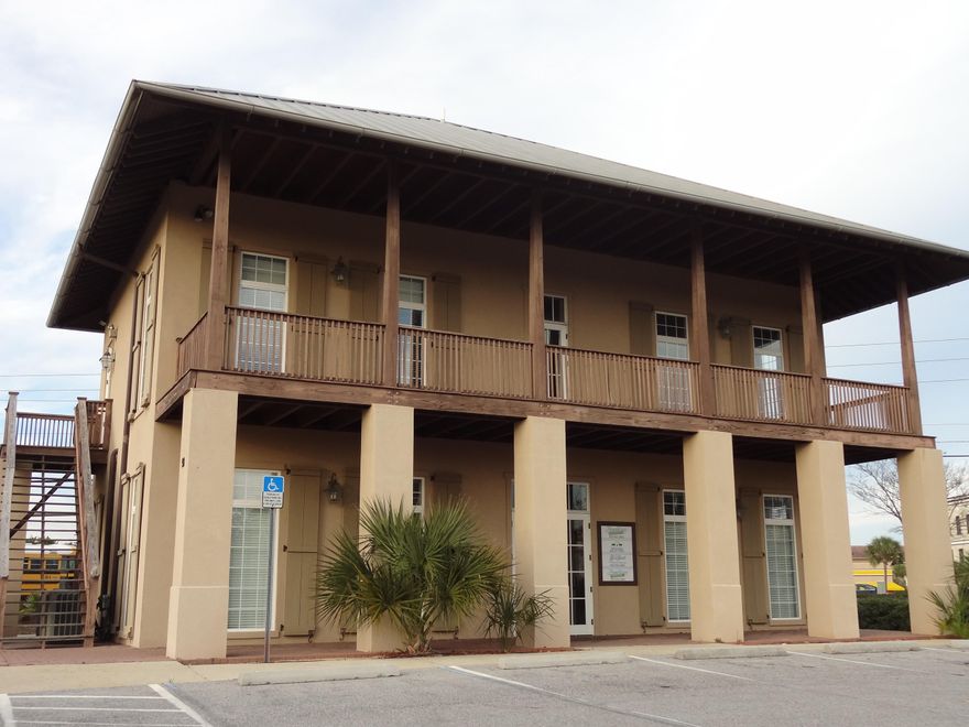 Now available For Sale or Lease! Southern style, three-story office building on a prominent corner on Highway 98 in Destin, FL. Constructed of solid block with custom interior finishes. Building has excellent visibility and a daily traffic count reaching over 48,000! The site also contains a highly visible lit sign fronting Hwy. 98, located at a hard corner with coveted traffic light. Elevator services two floors; while interior staircase reaches the 3rd heated/cooled loft level that is perfect for storage and convenient accessibility to service the mechanical systems. The property is located within the City limits of Destin; therefore, electronic signs are likely available to this site. Buyer must verify, along with the accuracy of all other specifications and details.