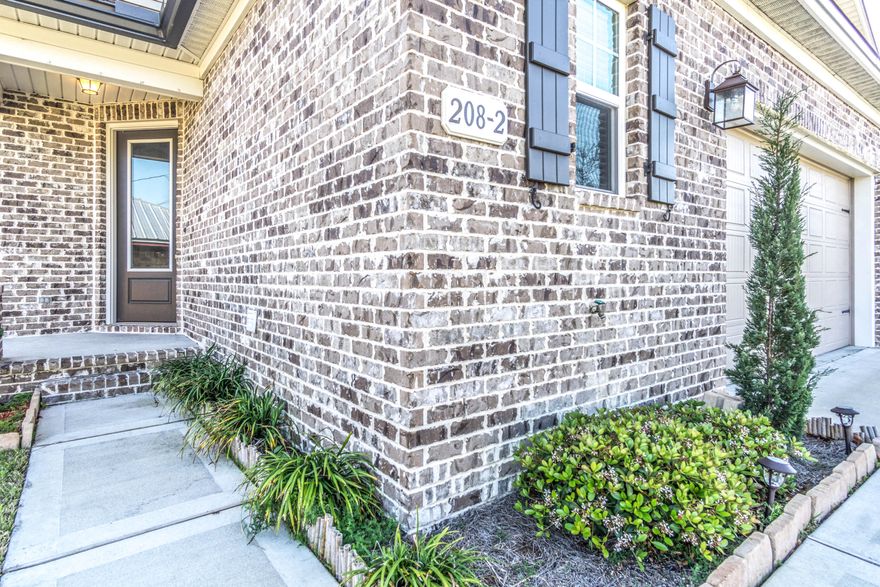 Come see this charming home located in the heart of Destin. Over 2100 sq ft with NO HOA fees and just walking distance from Destin Elementary, several churches, beach and shopping. This 3 bedroom 2 bathroom home was recently built it 2016, and still offers a ''like new'' appearance. Walk into this open floorplan to find 9' ceiling throughout home and oversize baseboards and trims. When entering you will find a spacious entryway, large laundry room, a flex room perfect for an office or dinning room. The kitchen features stainless appliances, granite counter tops, large built in pantry and an large island. The master bedroom offers his and her walk in closets and the master bath has double sinks, granite counter, a garden bathtub and water closet for privacy. The exterior offers brick with hardie trim,  architectural singles, porch columns, and fenced in back yard.  Not only is this home spacious with new features but it is energy efficient and move-in ready.