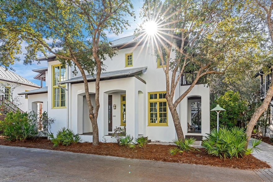 Set on a coveted oversized corner lot in the heart of Rosemary Beach, 132 E Kingston Road is a five-bedroom, five-and-a-half-bath estate with a private carriage house and accommodations for up to fourteen. Rarely found in this community, the expanded homesite provides enhanced privacy and generous outdoor living--centered around a private heated pool, four-sided fireplace, dining loggia, and multiple screened porches and balconies.The main residence showcases a fully renovated kitchen, dining, and living space with hardwood floors, designer finishes, and abundant natural light. En suite bedrooms each enjoy access to a private porch or balcony, including a newly updated primary suite with spa-inspired bath, soaking tub, and walk-in shower. The carriage house includes its own kitchen, living area, king suite, and balcony overlooking the pool.

Beyond the property, Rosemary Beach offers deeded beach access, four community poolsincluding an exclusive owners-only retreatand world-class amenities. Residents and guests enjoy biking to 30Avenue, Alys Beach, and Rosemary's boutiques, caf??s, and award-winning dining.

132 E Kingston Road combines architectural elegance with the rare advantage of added privacy and outdoor space in one of 30A's most coveted communities.
