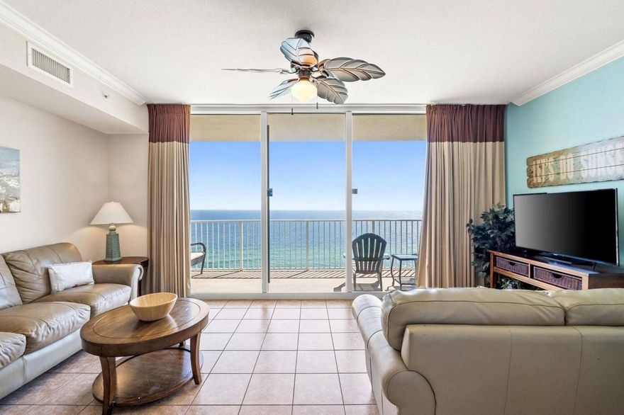 Welcome to paradise! This 2-bedroom, 3-bathroom, 1131 square foot Gulf front unit at Tidewater Beach Resort offers the ultimate beachfront living experience. Each bedroom has it's own en suite and the bunks are right next to the third bathroom. This unit functions just like a three bedroom! Unit is fully furnished. Water heater replaced within last 12 months. With breathtaking views of the Gulf of Mexico and top-notch amenities, this is your chance to own a piece of Florida's coastal paradise. Tidewater Beach Resort is packed with amenities, including multiple pools, hot tubs, a well-equipped fitness center, a game room, and an on-site restaurant. Ideally located in the heart of Panama City Beach, you're just moments from premier dining, shopping, and attractions like Pier Park, Gulf World Marine Park, and Shell Island. Whether you're seeking a personal getaway or a high-performing rental, this unit offers strong investment potential.
Don't miss the chance to own a piece of Florida's stunning Emerald Coastschedule your private showing today and experience the Tidewater lifestyle firsthand!

