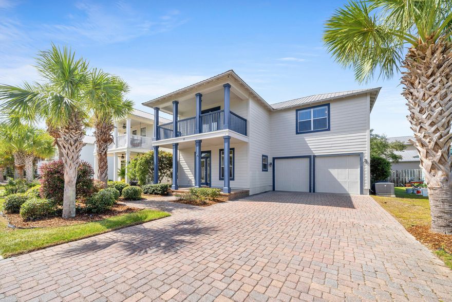 This affordably priced 1680 sq.ft. home in the desirable community of Eagle Bay features 3 bedrooms, 2.5 baths, wide porches, fenced backyard, large laundry room and 2 car garage. Great backyard with mature trees and lemon and orange trees that produce fruit every year! The architecture in the community and the design of this home exudes Florida charm.  And did I mention the bay access with boat launch is just a short stroll away? Eagle Bay is just 2 miles from 30A, 5 minutes from multiple beach accesses and 5 minutes from all the dining, shopping and entertainment of Grand Blvd.