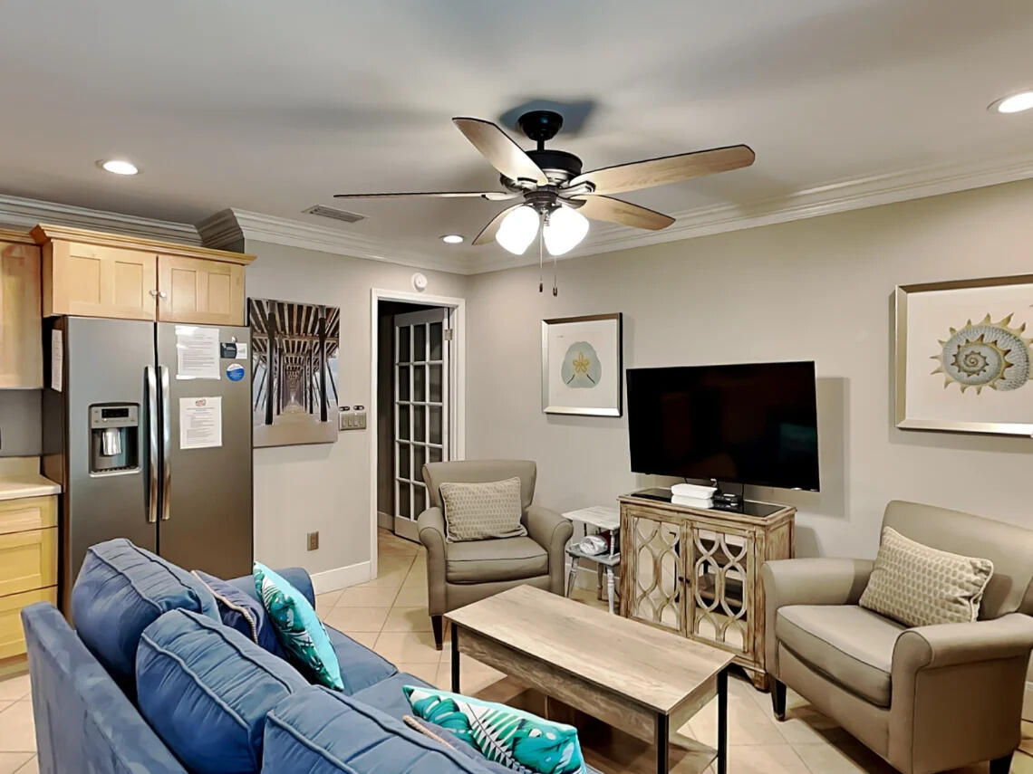 Welcome to Inlet Dunes #102, a charming Gulfside condo situated in the beautiful Inlet Beach area of sunny 30A, Florida. This ground-floor retreat combines comfort and coastal living, offering a peaceful escape for up to six guests, just steps away from the public beach access. With a king bed, twin bunk beds in the hallway, and a full-sized sofa sleeper, Inlet Dunes #102 offers a restful and spacious setting. The sweeping view of the resort adds to the charm, while the inviting coastal dA(c)cor creates a warm and welcoming atmosphere. Thoughtfully designed with convenience in mind, this condo features a whole-unit water conditioning system and a reverse osmosis drinking water system in the kitchen. The fully equipped kitchen is perfect for cooking after a day of exploring, and the communal charcoal grill offers an excellent option for al fresco dining on the patio. The resort's community pool is the perfect place to cool off on hot summer days, while the pristine Gulfside beach is directly across the street, accessible via the Inlet Dunes Regional Public Beach Access. For those who love adventure, the area is packed with activities, from deep-sea fishing and surfing to kayaking and eco-tourism at local state parks. Food lovers will enjoy the array of nearby restaurants, while movie buffs can catch the latest release at a nearby cinema. Shoppers will also find plenty of charming boutiques to explore.
Agent to Agent Remarks: Property is on vaction rental with Southern Vacation Rentals. Please contact the listing agent directly for showings: Karen Smith at 850-527-5651, text preferred.