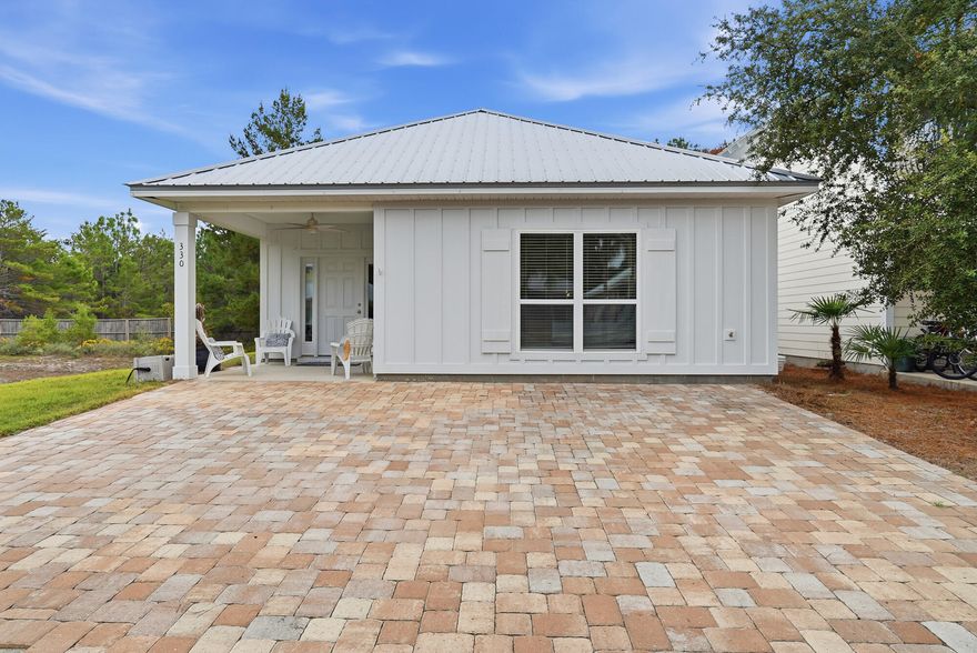 30A beach home built in 2022 in Ventana Dunes featuring four spacious en suite bedrooms- yes, each bedroom has its own bathroom. Nestled in the highly sought-after Blue Mountain Beach community, this property is ideal as a primary residence, vacation getaway, or short-term rental. Enjoy effortless access to 30A's pristine beaches, boutique shops, dining, and local attractions- all just minutes away.Thoughtfully designed with coastal charm, this home offers a pavered driveway, hardy board siding, metal roof, and durable vinyl plank flooring throughout. The open-concept layout creates an inviting flow, perfect for entertaining family and friends. Unbuildable on the left side provides added privacy, while the screened-in patio overlooks lush greenery with room to extend your outdoor living space if desired.
Residents of Ventana Dunes enjoy a community pool, plus easy access to walking and biking trails that connect to the Longleaf Trailhead and offer a shortcut to Blue Mountain Beach Access. You're just 2 minutes from The Village (food, ice cream, salon), 3 minutes from Blue Mountain Beach Creamerya local favorite.3 minutes from High Point Shops (30A Store, For the Health of It, Blue Mountain Bakery) and 3 minutes from Redfish Village, home to the popular Red Fish Taco and other spots.


